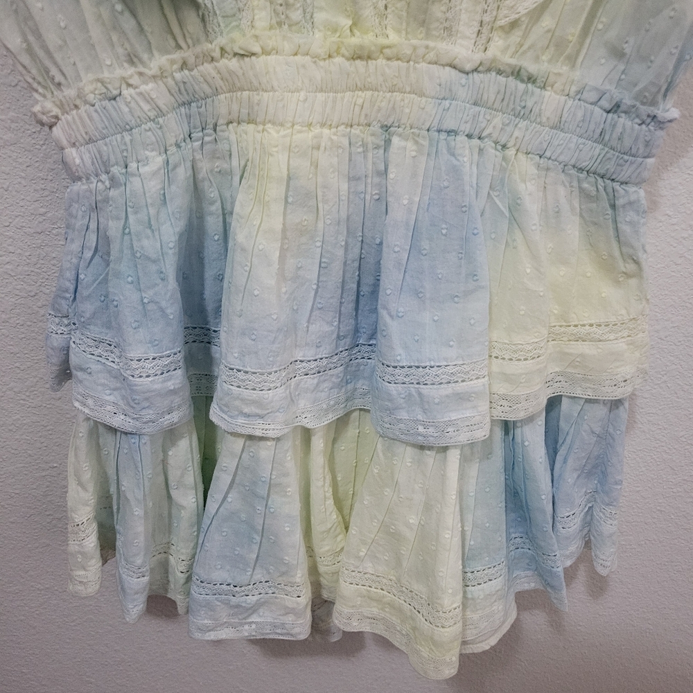 LOVESHACKFANCY Natasha Heritage Ruffle Mini Dress - Picture 10 of 11